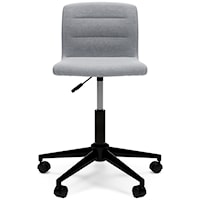 Home Office Desk Chair in Gray Fabric
