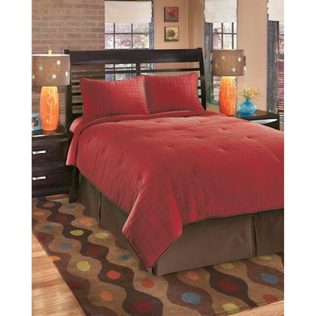 Signature Design by Ashley Bedding Sets Queen Interlude Brick Top of Bed Set