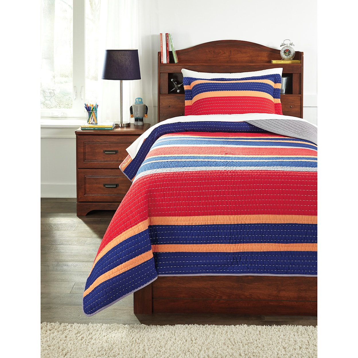 Ashley Furniture Signature Design Bedding Sets Twin Damond Multi Quilt Set