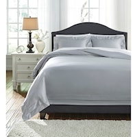 King Chamness Gray Duvet Cover Set