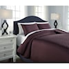 Signature Design by Ashley Furniture Bedding Sets Queen Dietrick Plum Quilt Set