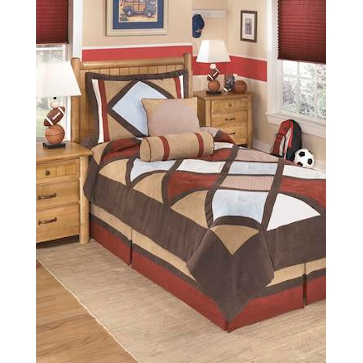 Ashley Furniture Signature Design Bedding Sets Twin Academy Multi Top of Bed Set