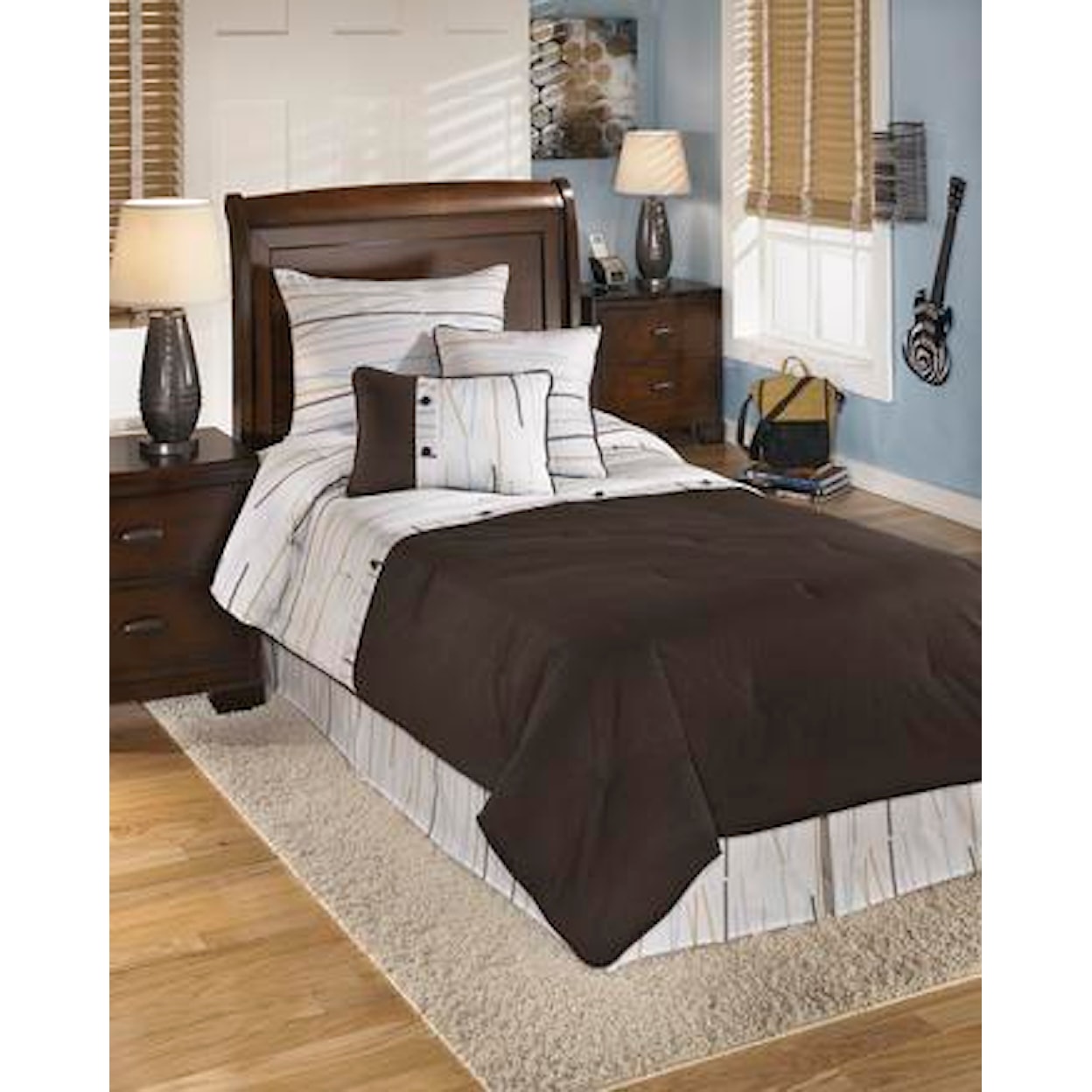 Ashley Furniture Signature Design Bedding Sets Twin Stickly Multi Top of Bed Set