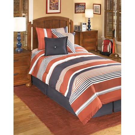 Twin Manning Stripe Top of Bed Set
