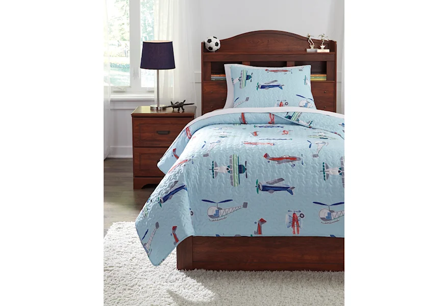 Bedding Sets Twin McAllen Quilt Set by Ashley Signature Design at Rooms and Rest