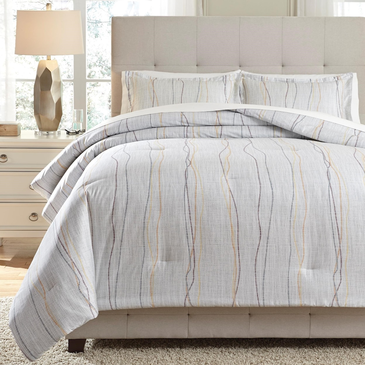 Ashley Furniture Signature Design Bedding Sets King Bevan Multi Comforter Set