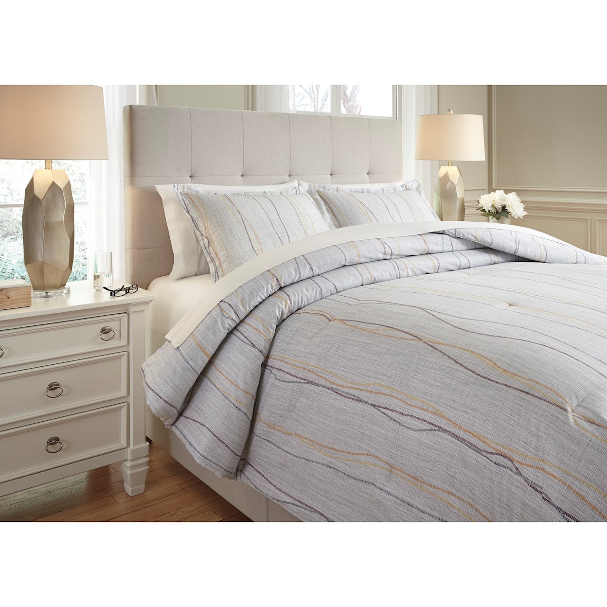 Ashley Furniture Signature Design Bedding Sets King Bevan Multi Comforter Set