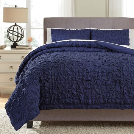 Queen Marksville Indigo Duvet Cover Set