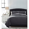 Signature Design by Ashley Bedding Sets Queen Ryter Charcoal Coverlet Set