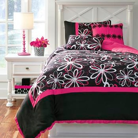 Twin Razzi Pink Comforter