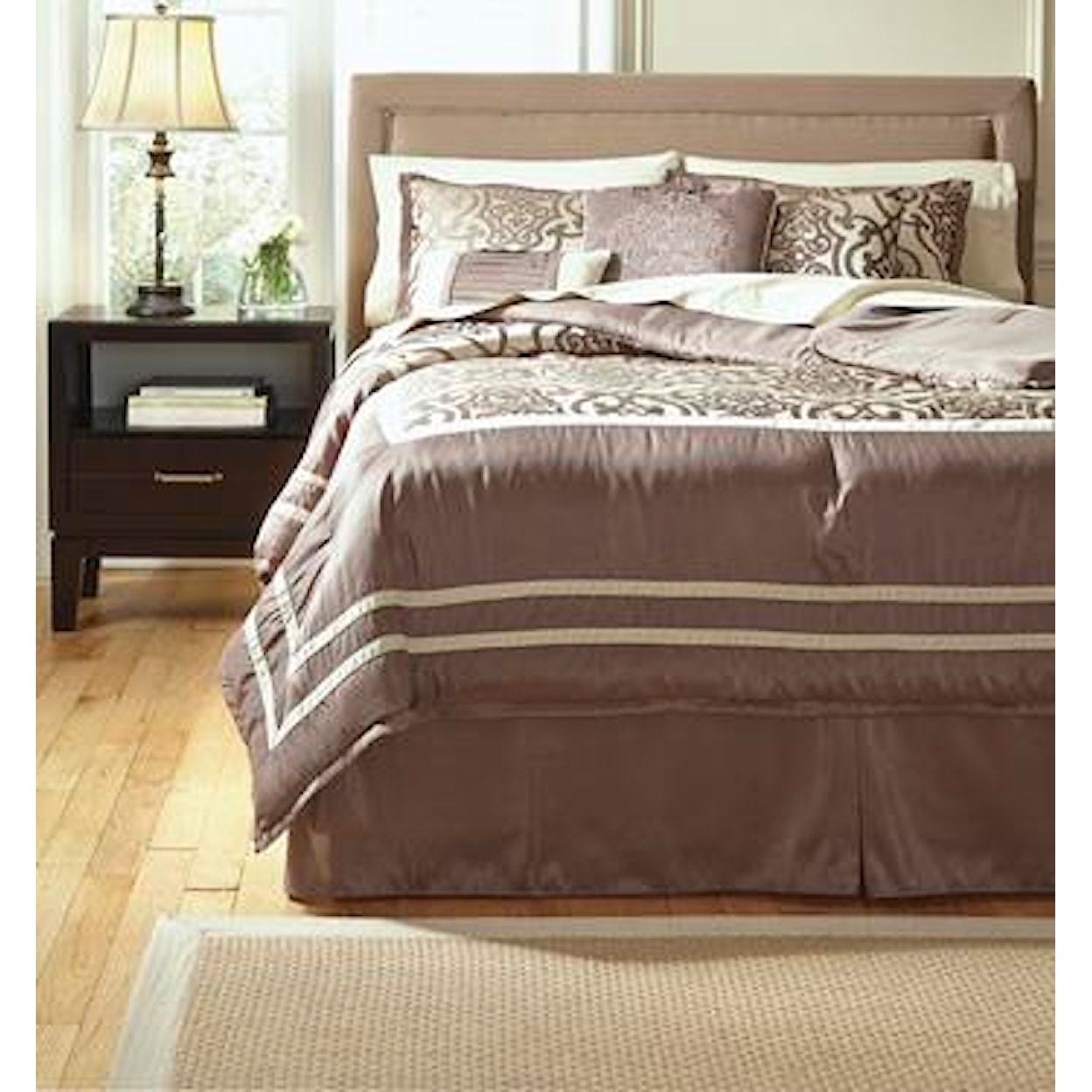 Signature Design by Ashley Bedding Sets King Baroque Fantastic Taupe Top of Bed Set