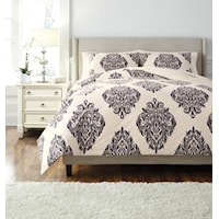 King Medallion Blue Duvet Set