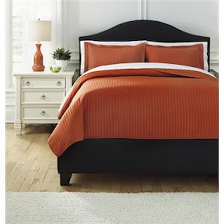 King Raleda Orange Coverlet Set