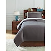 Signature Design by Ashley Bedding Sets Twin Raleda Gray Coverlet Set