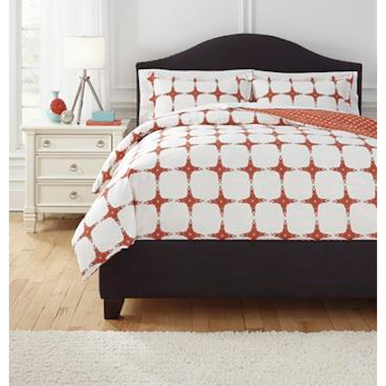 Ashley Furniture Signature Design Bedding Sets Queen Cyrun Orange Duvet Set