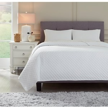 King Ryter White Coverlet Set