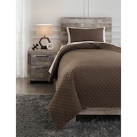 Twin Ryter Brown Coverlet Set