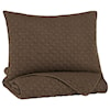 Signature Design by Ashley Bedding Sets Twin Ryter Brown Coverlet Set
