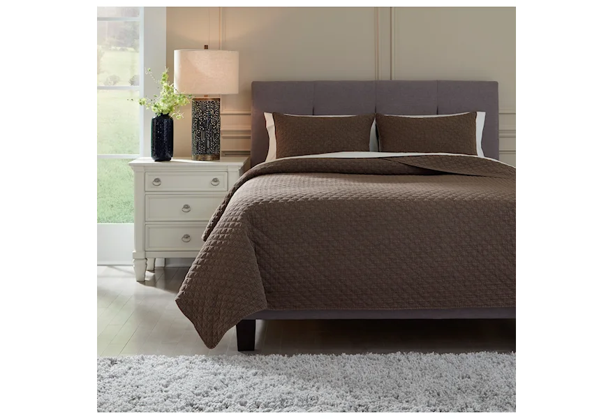 Bedding Sets King Ryter Brown Coverlet Set by Signature Design by Ashley at Smart Buy Furniture