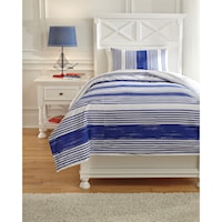 Twin Taries Blue Duvet Cover Set