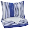 Signature Design by Ashley Bedding Sets Twin Taries Blue Duvet Cover Set