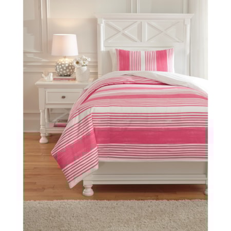 Twin Taries Pink Duvet Cover Set