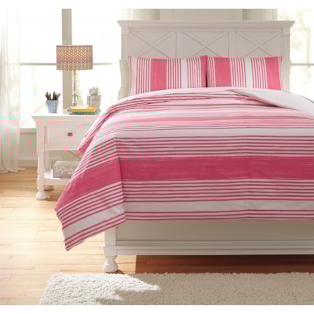 Full Taries Pink Duvet Cover Set