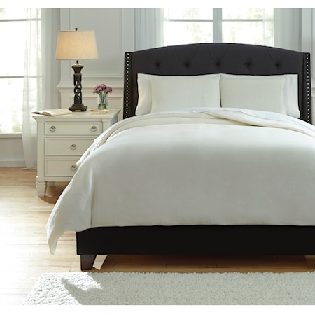 Queen Bergen Ivory Duvet Cover Set