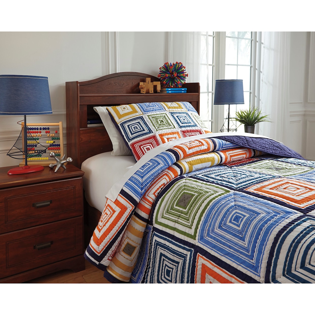 Signature Design by Ashley Furniture Bedding Sets Twin Tazzoni Multi Coverlet Set