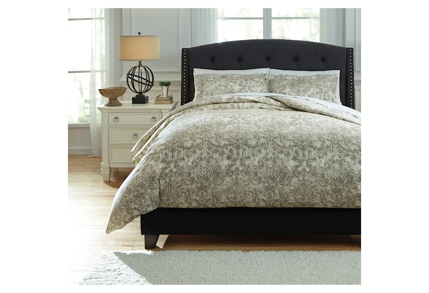 Bedding Sets King Kelby Natural Duvet Cover Set by Signature Design by Ashley Furniture at Sam's Appliance & Furniture