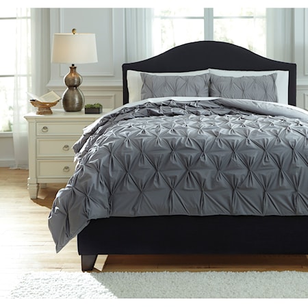 Queen Rimy Gray Comforter Set