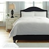 Signature Design by Ashley Furniture Bedding Sets King Bazek White Coverlet Set