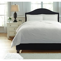 King Bazek White Coverlet Set