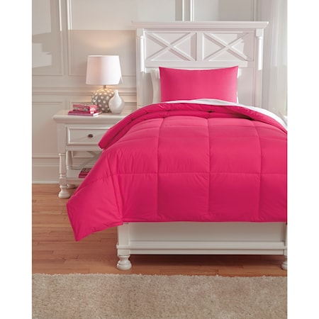 Twin Plainfield Magenta Comforter Set