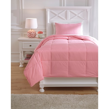 Twin Plainfield Pink Comforter Set