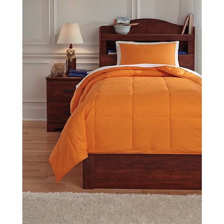 Twin Plainfield Orange Comforter Set