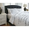 Signature Design by Ashley Furniture Bedding Sets Queen Amantipoint White/Gray Duvet Cover Set