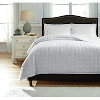 Amare White Queen Coverlet Set