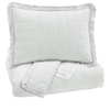 Signature Design by Ashley Bedding Sets Amare White Queen Coverlet Set