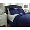 Signature Design by Ashley Bedding Sets Queen Amare Navy Coverlet Set