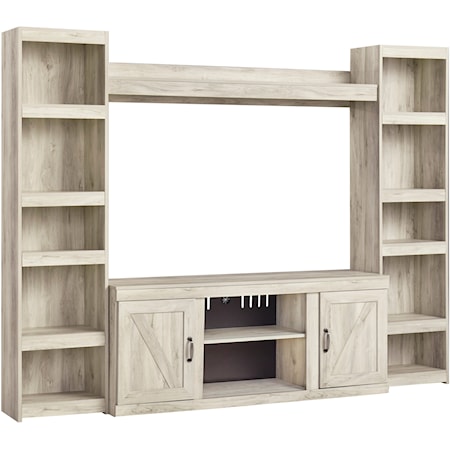 TV Stand with 2 Piers and Bridge