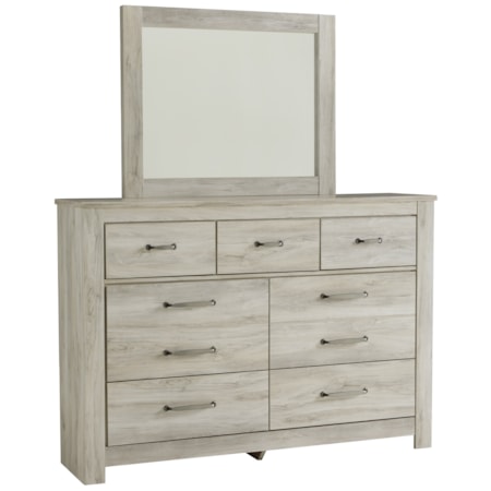 Dresser and Mirror Set