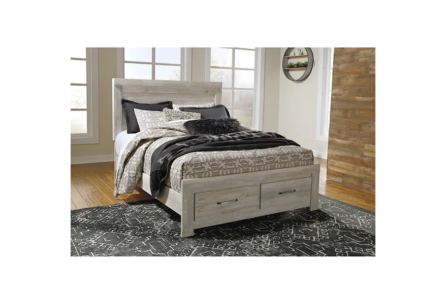 Bellaby Queen Panel Bed with Storage Footboard by Signature Design by Ashley at VanDrie Home Furnishings