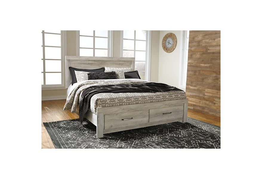 Bellaby King Panel Bed with Storage Footboard by Signature Design by Ashley at Z & R Furniture