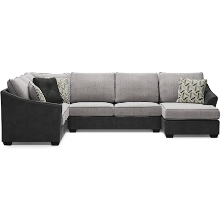 Contemporary Sectional with Right Chaise