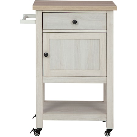 Bar Cart with Towel Bar