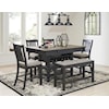 Signature Design by Ashley Tyler Creek 6-Piece Counter Table with Bench and Stools