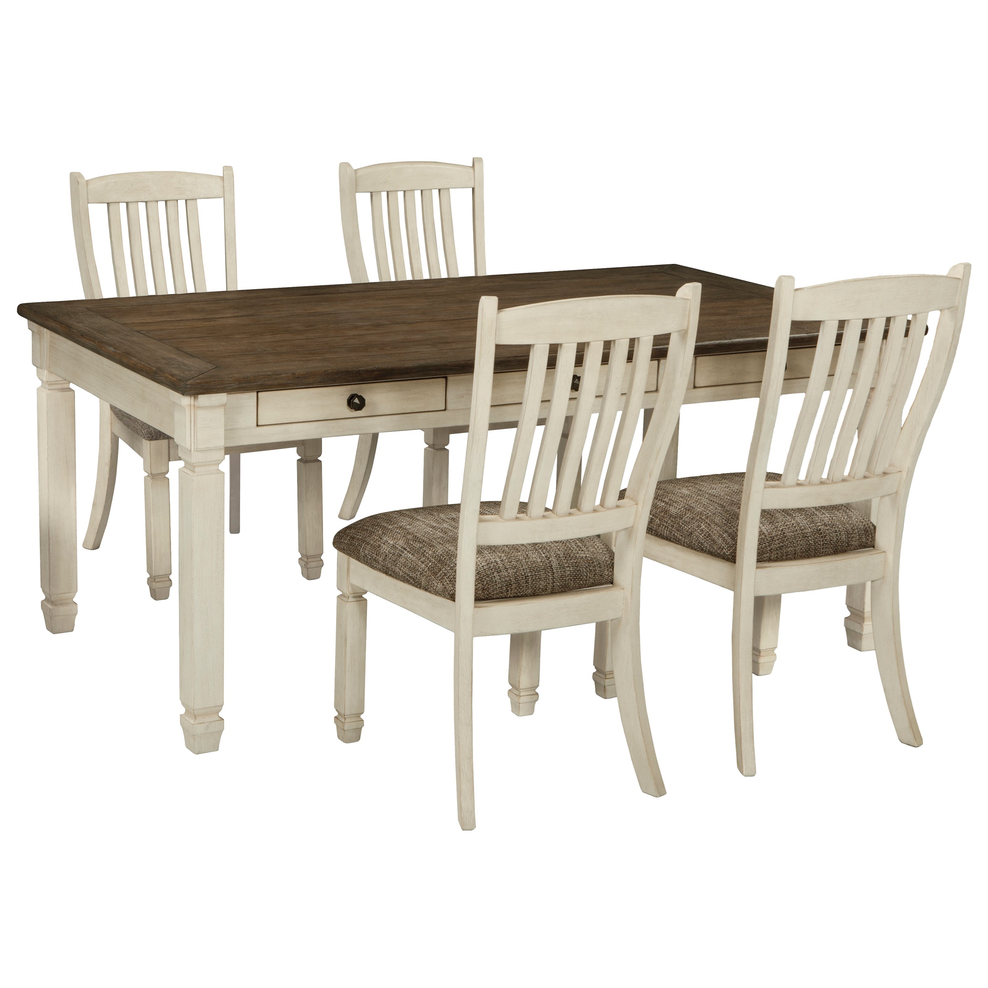 Relaxed Vintage 5 Piece Table and Chair Set