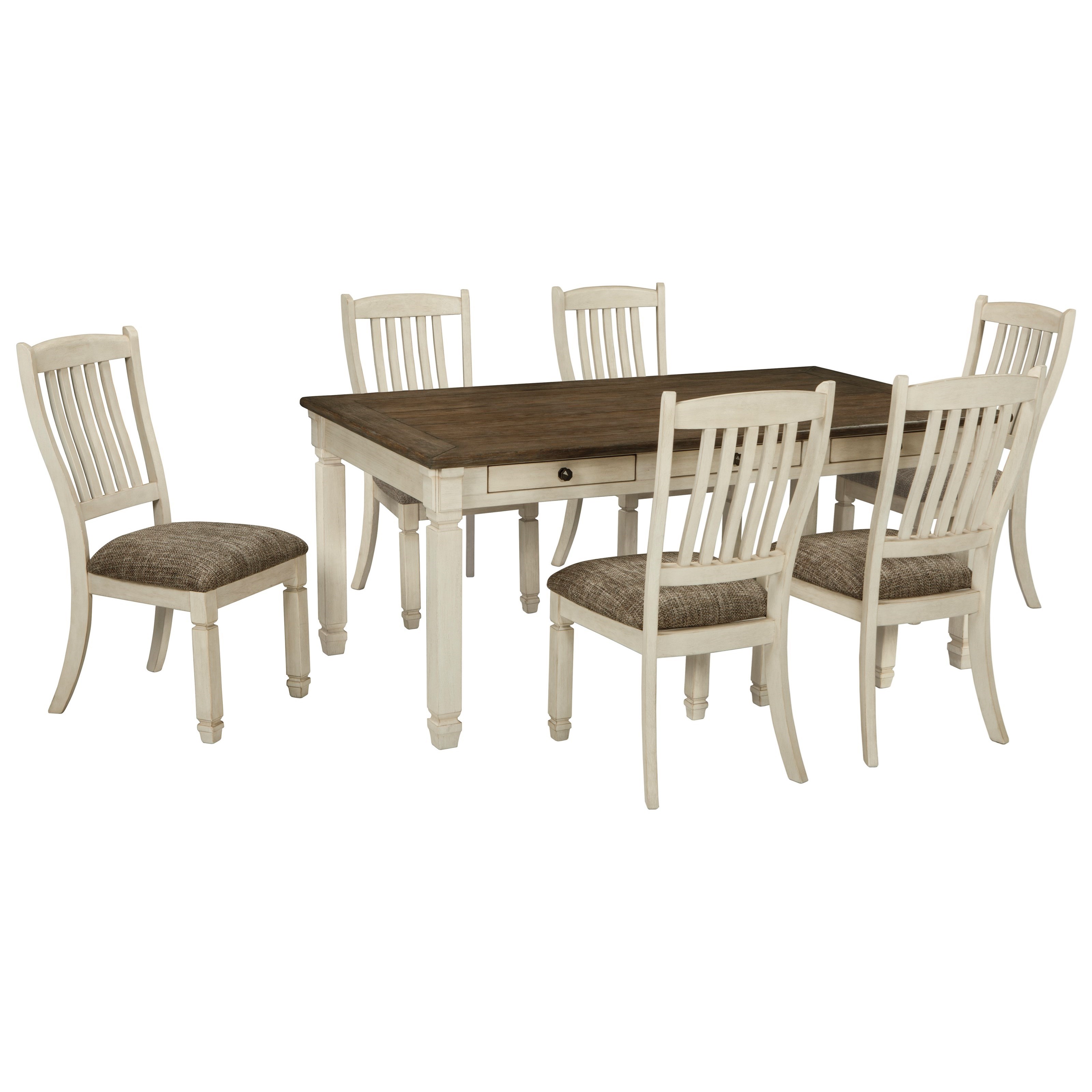 Relaxed Vintage 7 Piece Table and Chair Set