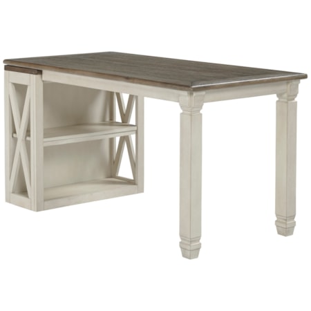 Return Desk with Bookcase